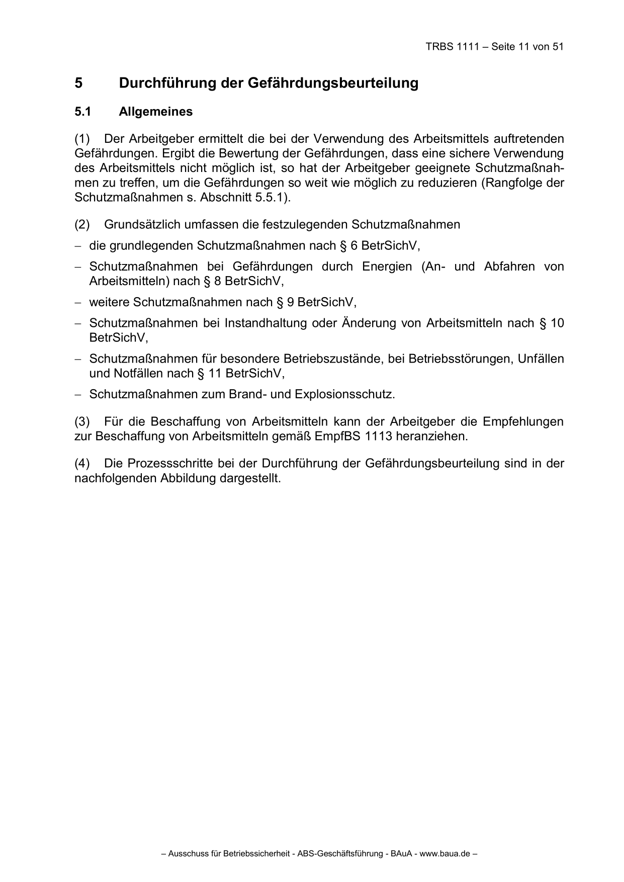 TRBS 1111 - Technische Regeln für Betriebssicherheit Gefährdungsbeurteilung