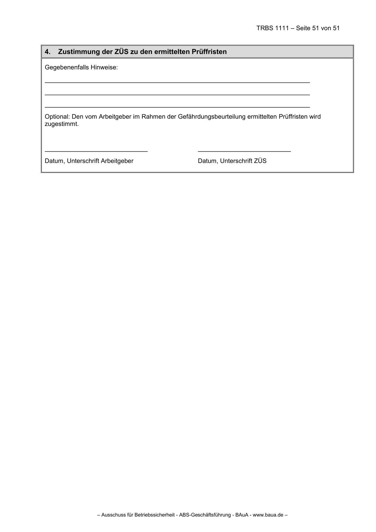 TRBS 1111 - Technische Regeln für Betriebssicherheit Gefährdungsbeurteilung